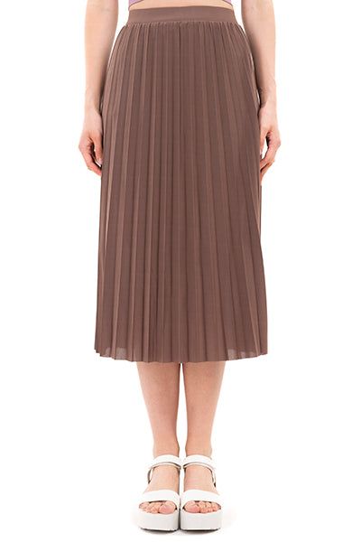 Falda midi monocolor tableada sold by Shasa