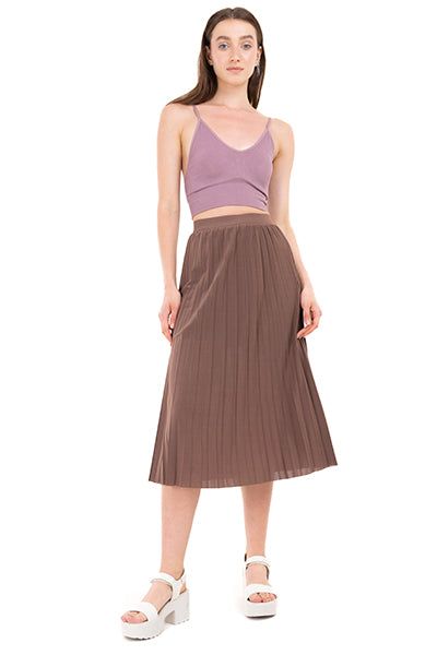 Falda midi monocolor tableada sold by Shasa product image thumbnail 2