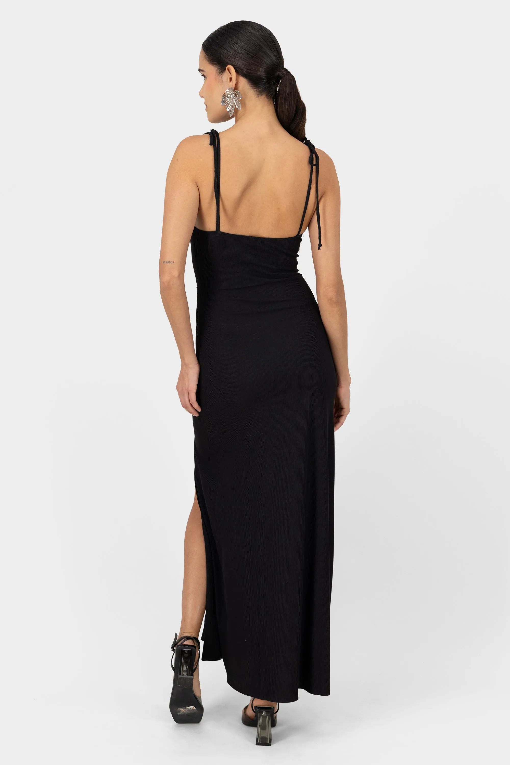 Vestido maxi con copas rib sold by Shasa product image thumbnail 4