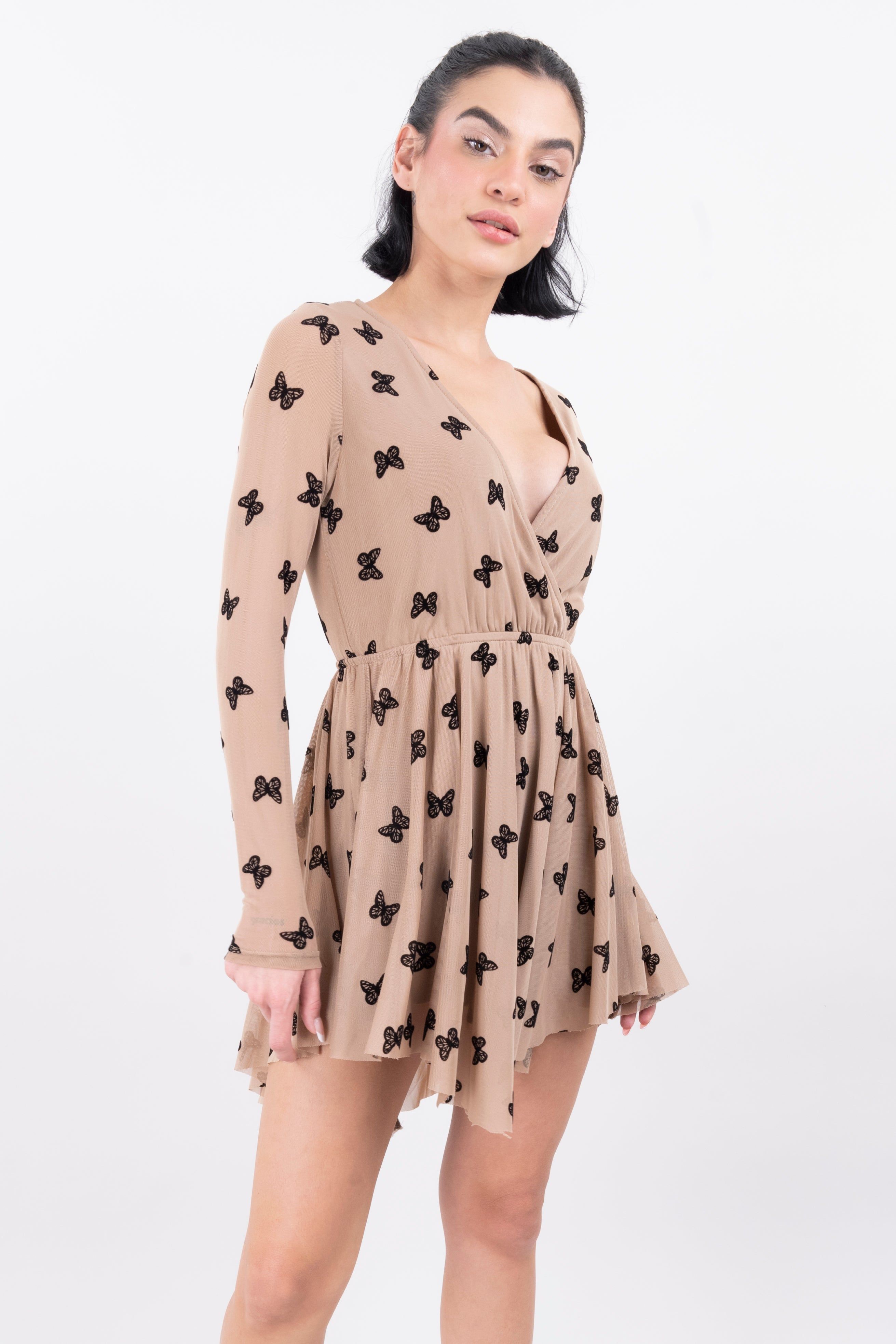 Vestido mini mesh mariposas sold by Shasa