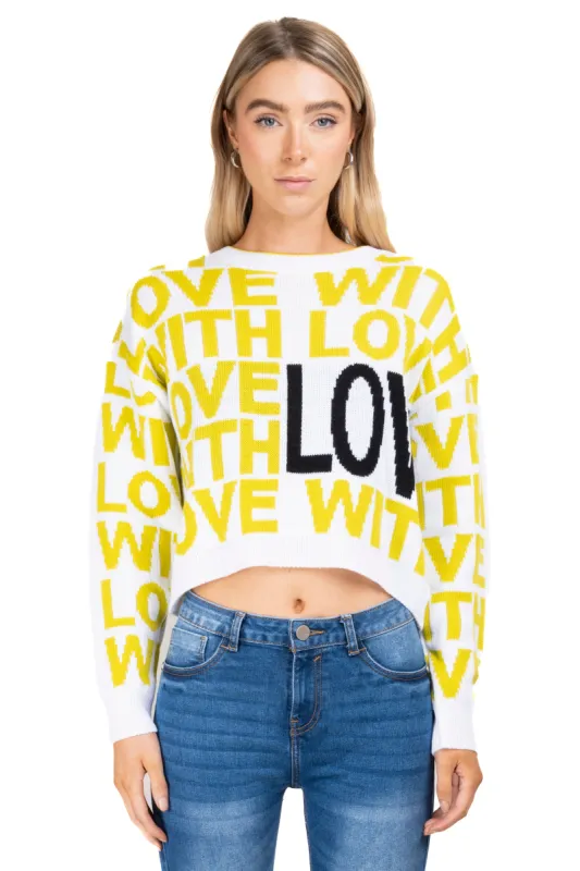 Suéter tejido love sold by Shasa