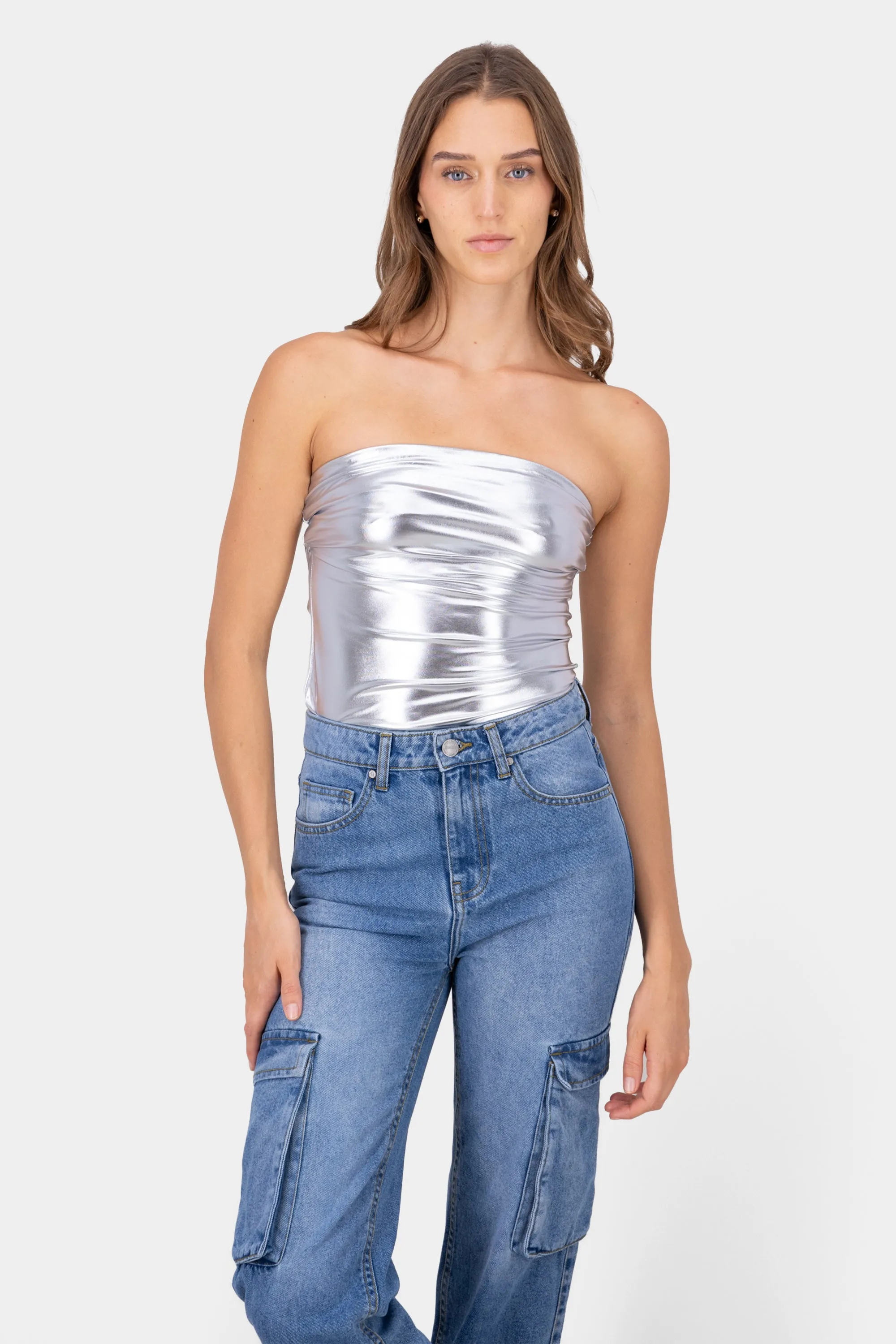 Bodysuit strapless metalico sold by Shasa product image thumbnail 2