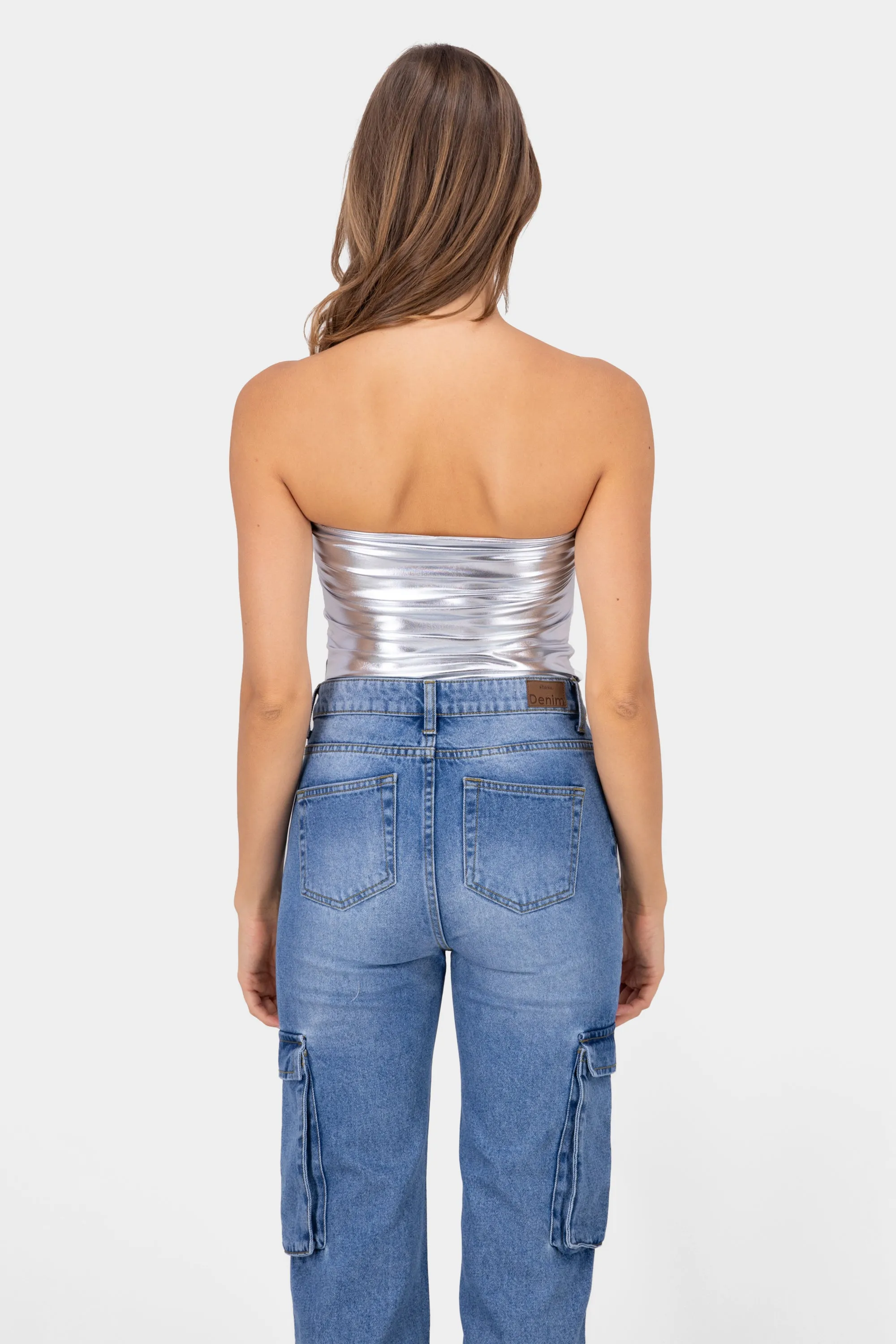 Bodysuit strapless metalico sold by Shasa product image thumbnail 4