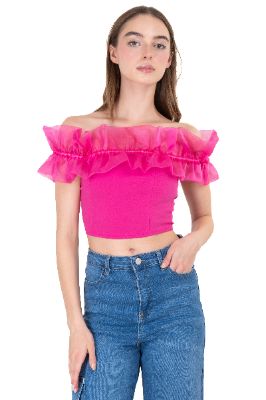 Top strapless organza escote sold by Shasa