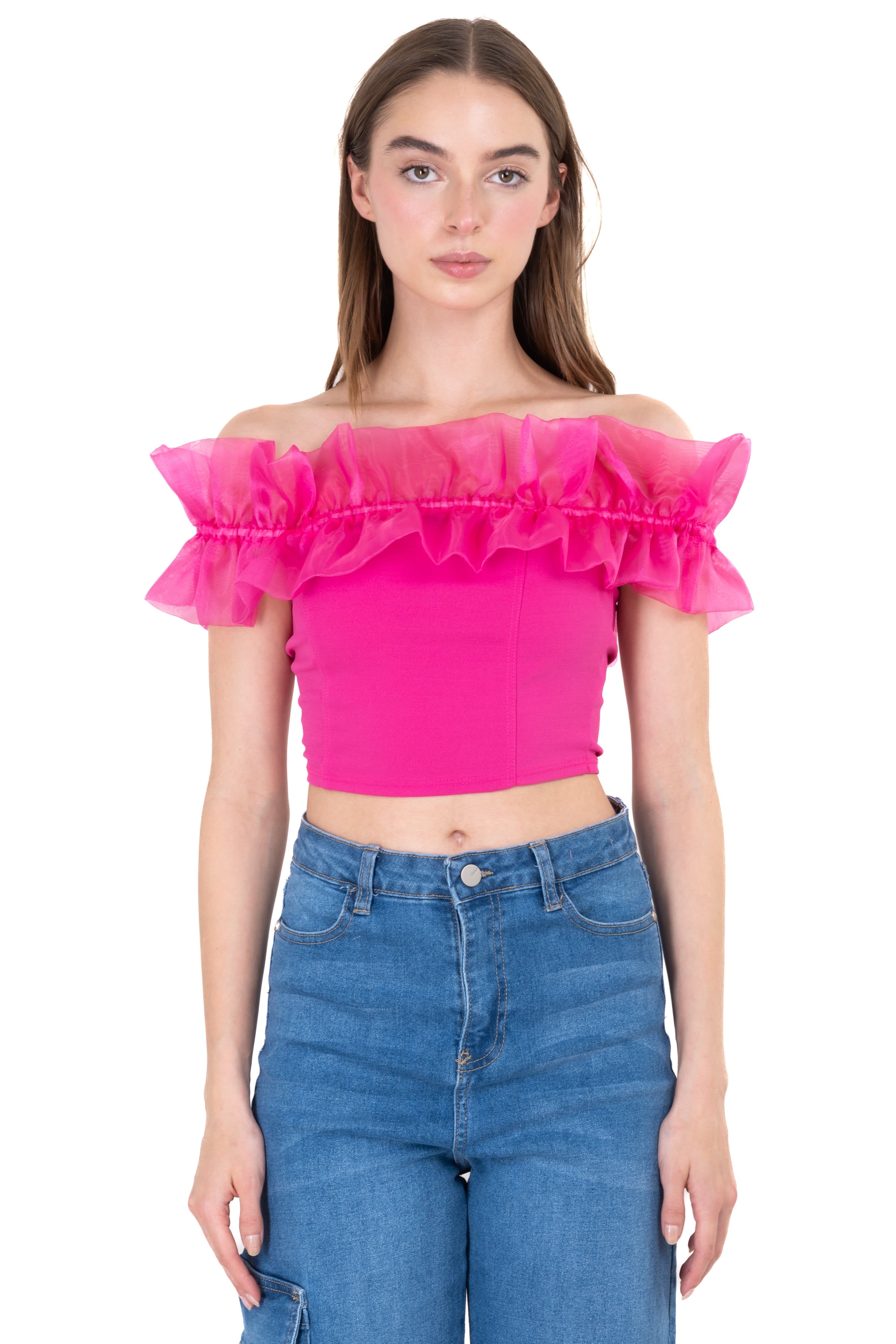 Top strapless organza escote sold by Shasa product image thumbnail 2
