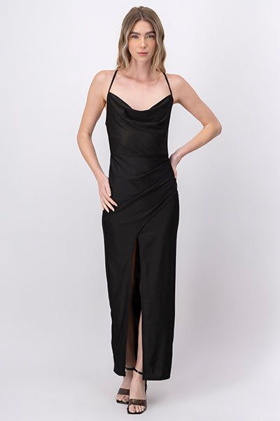 Vestido maxi abertura pierna sold by Shasa