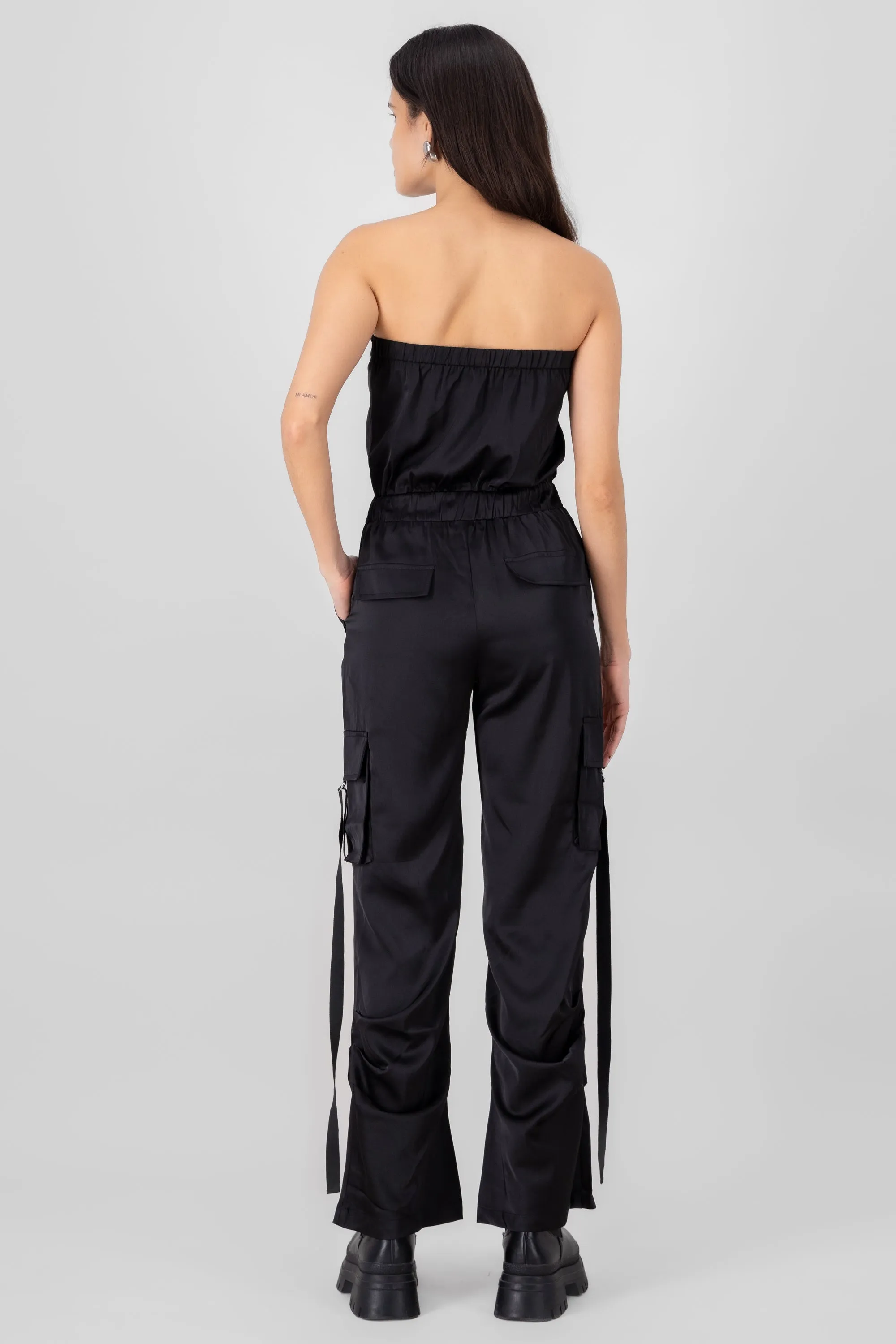 Jumpsuit satin cargo liso sold by Shasa product image thumbnail 4