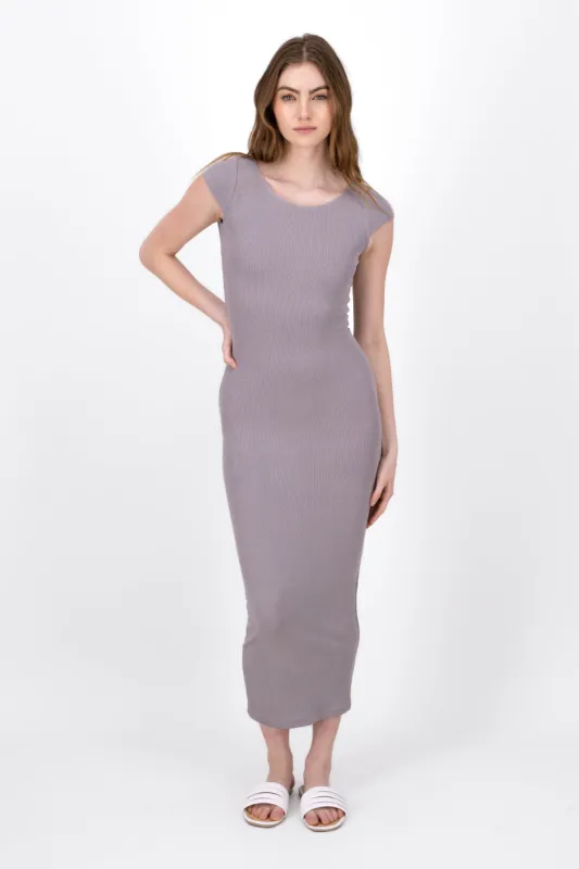 Vestido De Rib Con Espalda Descubierta sold by Shasa