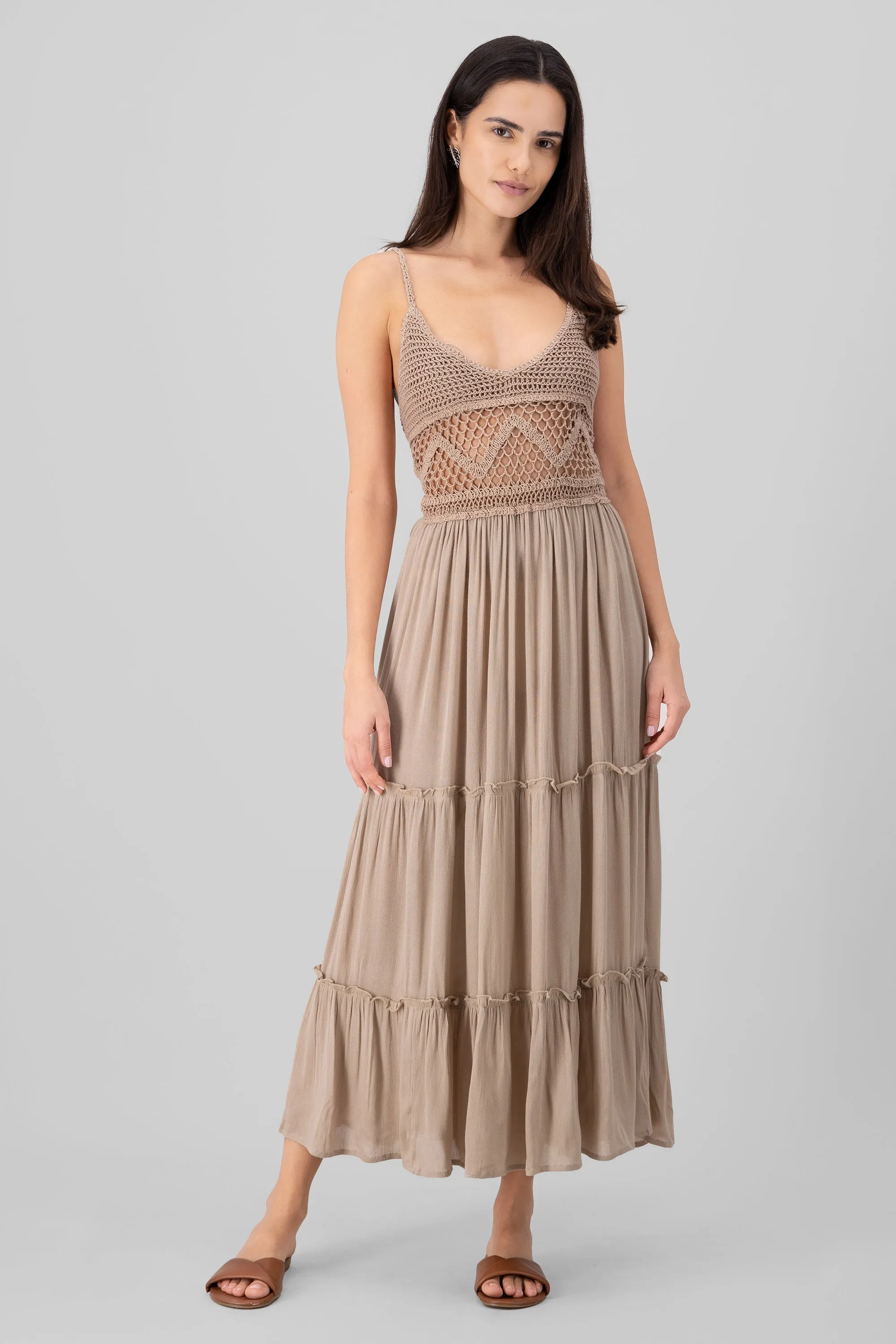 Vestido midi detalle crochet sold by Shasa product image thumbnail 2