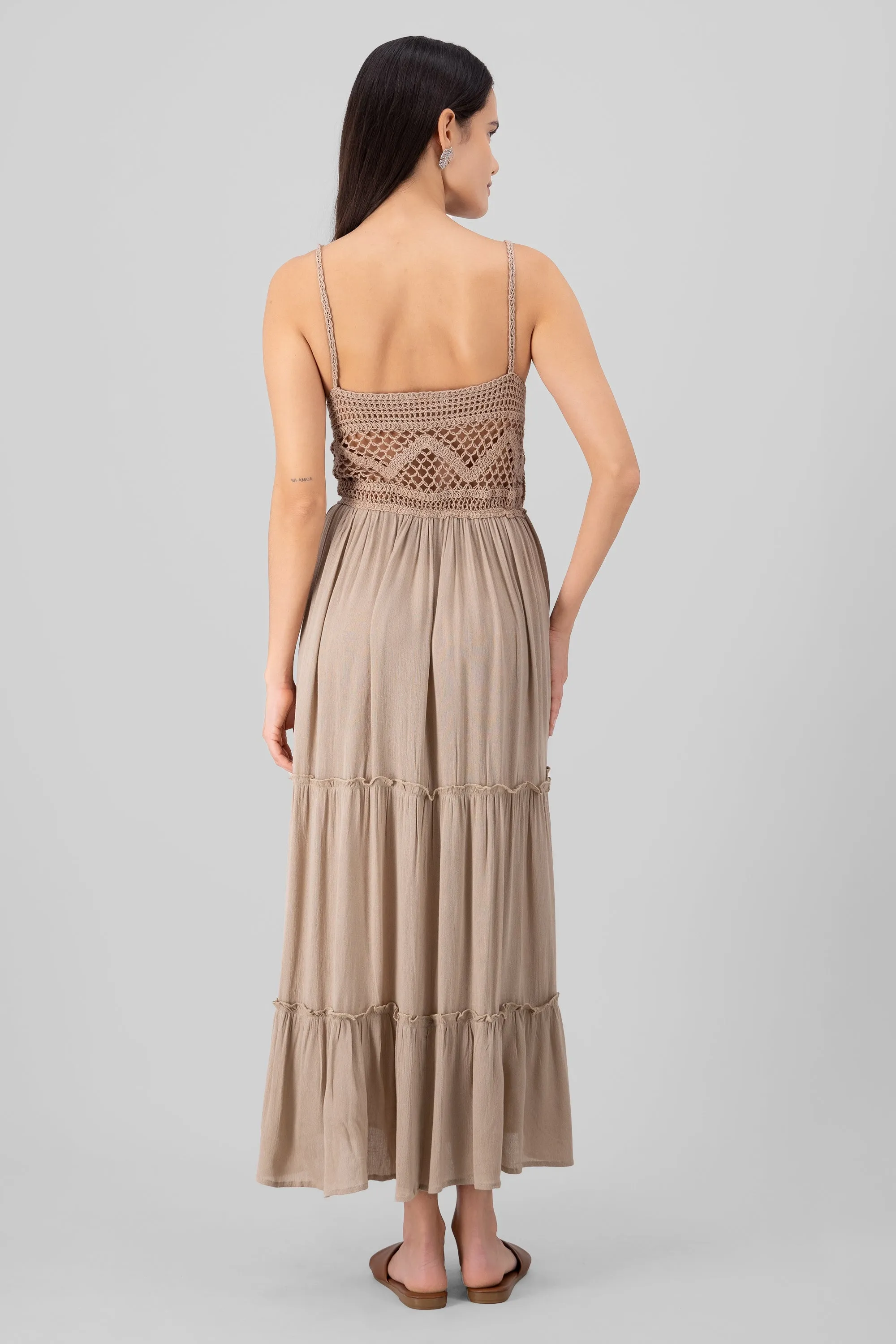 Vestido midi detalle crochet sold by Shasa product image thumbnail 4