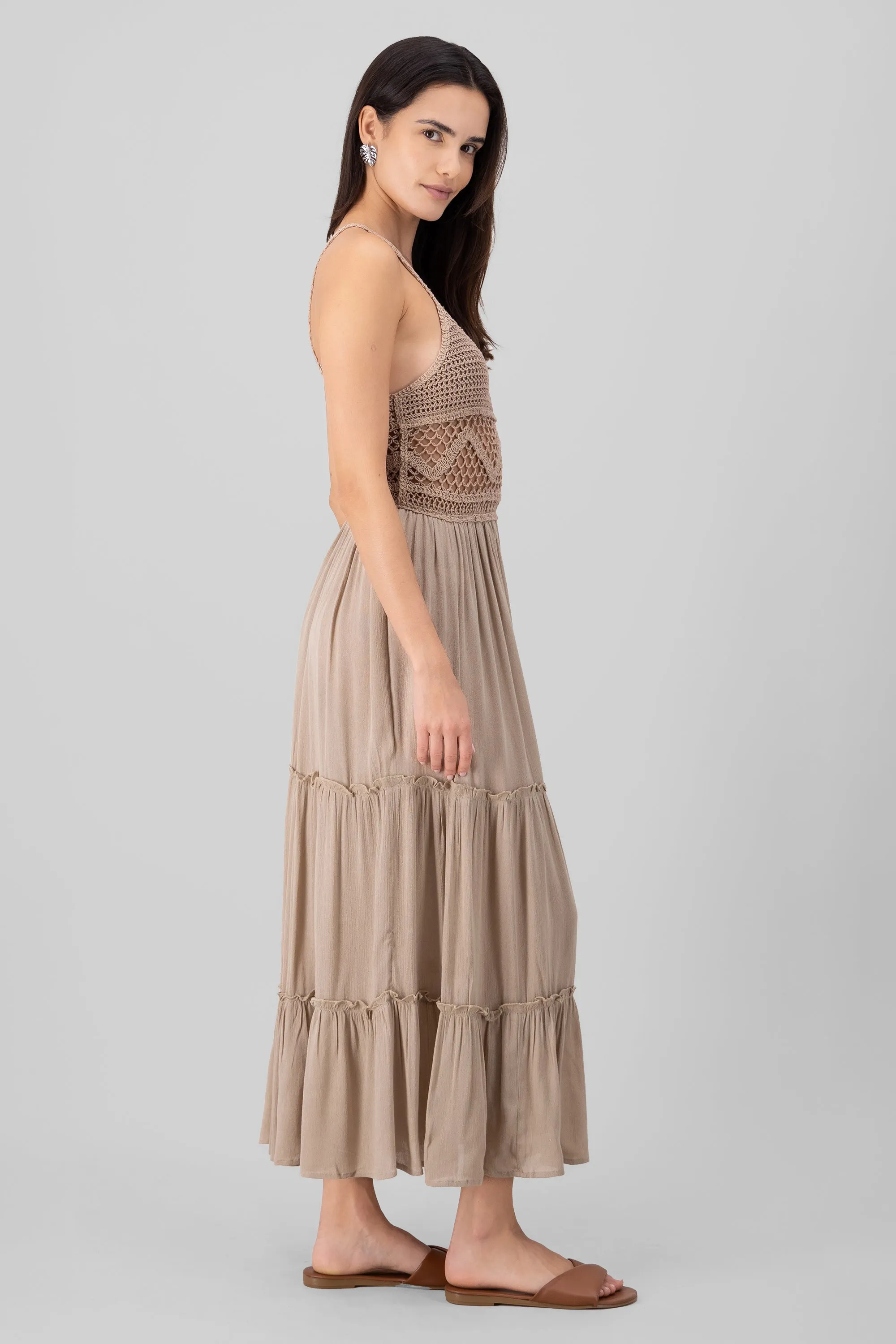 Vestido midi detalle crochet sold by Shasa product image thumbnail 3