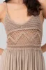 Vestido midi detalle crochet sold by Shasa