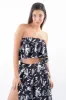 Top strapless suelto flores sold by Shasa