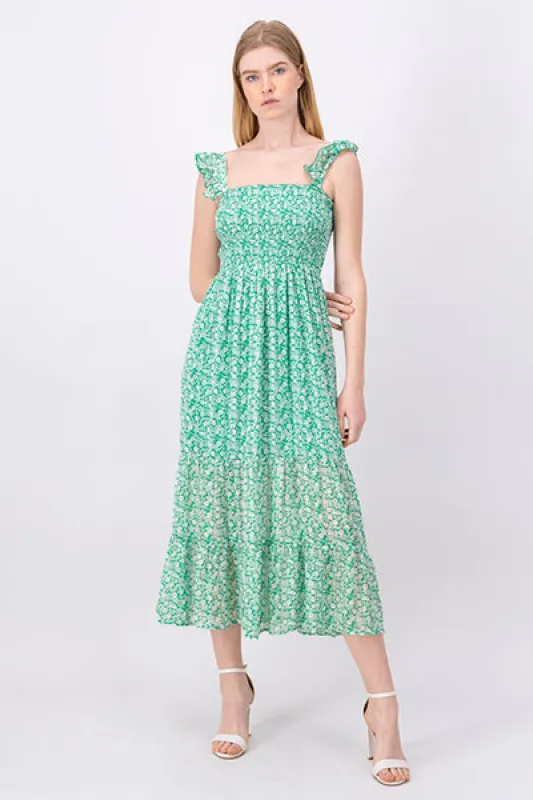 Vestido Maxi Smock Floreado sold by Shasa