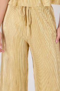 Pantalón recto plisado elástico sold by Shasa