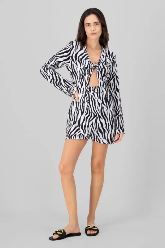 Romper manga larga estampado animal print sold by Shasa