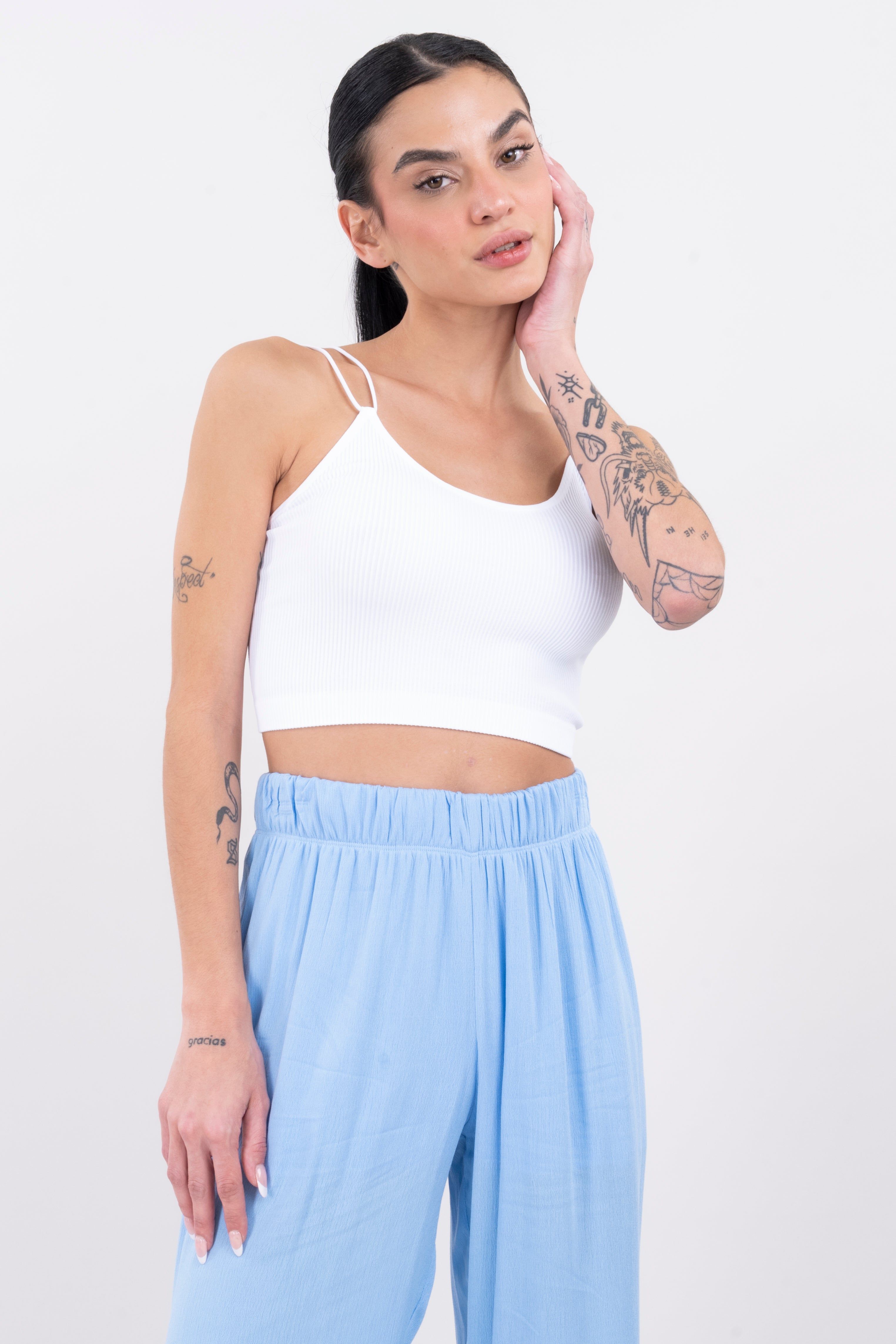 Top crop acanalado tirantes delgados sold by Shasa product image thumbnail 2