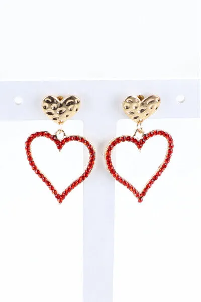 Aretes Corazones Brillos sold by Shasa