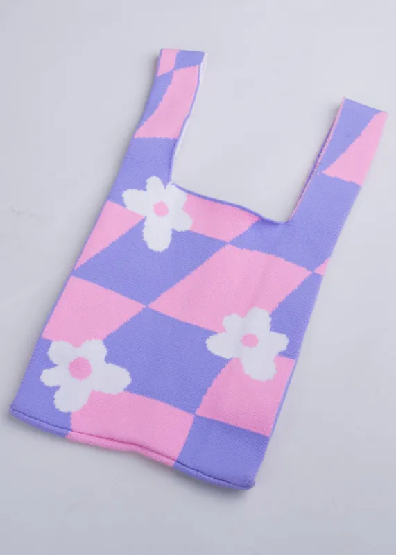 Bolsa tote tejida flores sold by Shasa