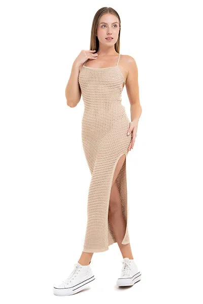 Vestido maxi tejido ancho sold by Shasa