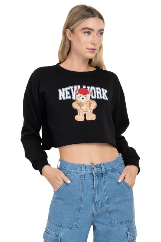 Sudadera crop osito Nueva York sold by Shasa