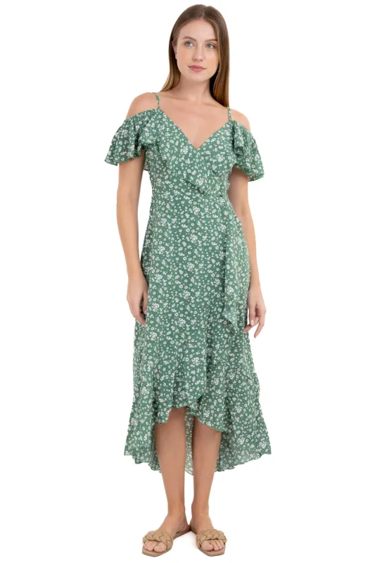 Vestido maxi tirantes olanes floral sold by Shasa