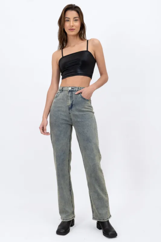 Jeans Rectos Lavado Acid sold by Shasa