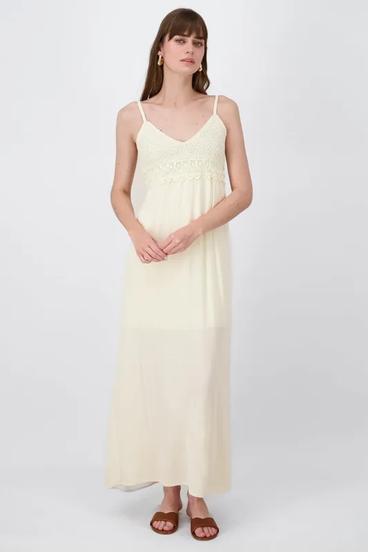 Vestido crochet liso tirantes sold by Shasa