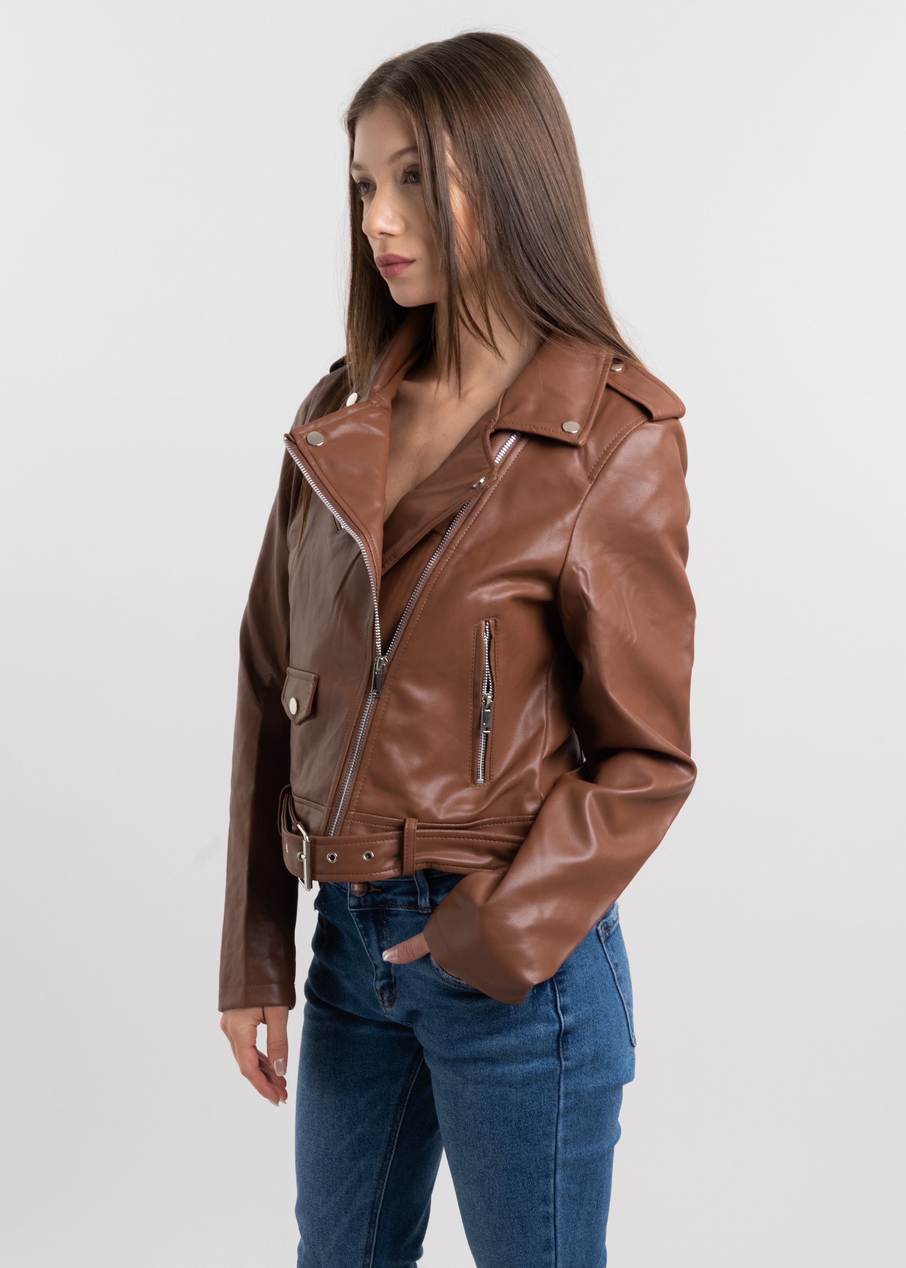 Chamarra biker cierre cruzado sold by Shasa product image thumbnail 3