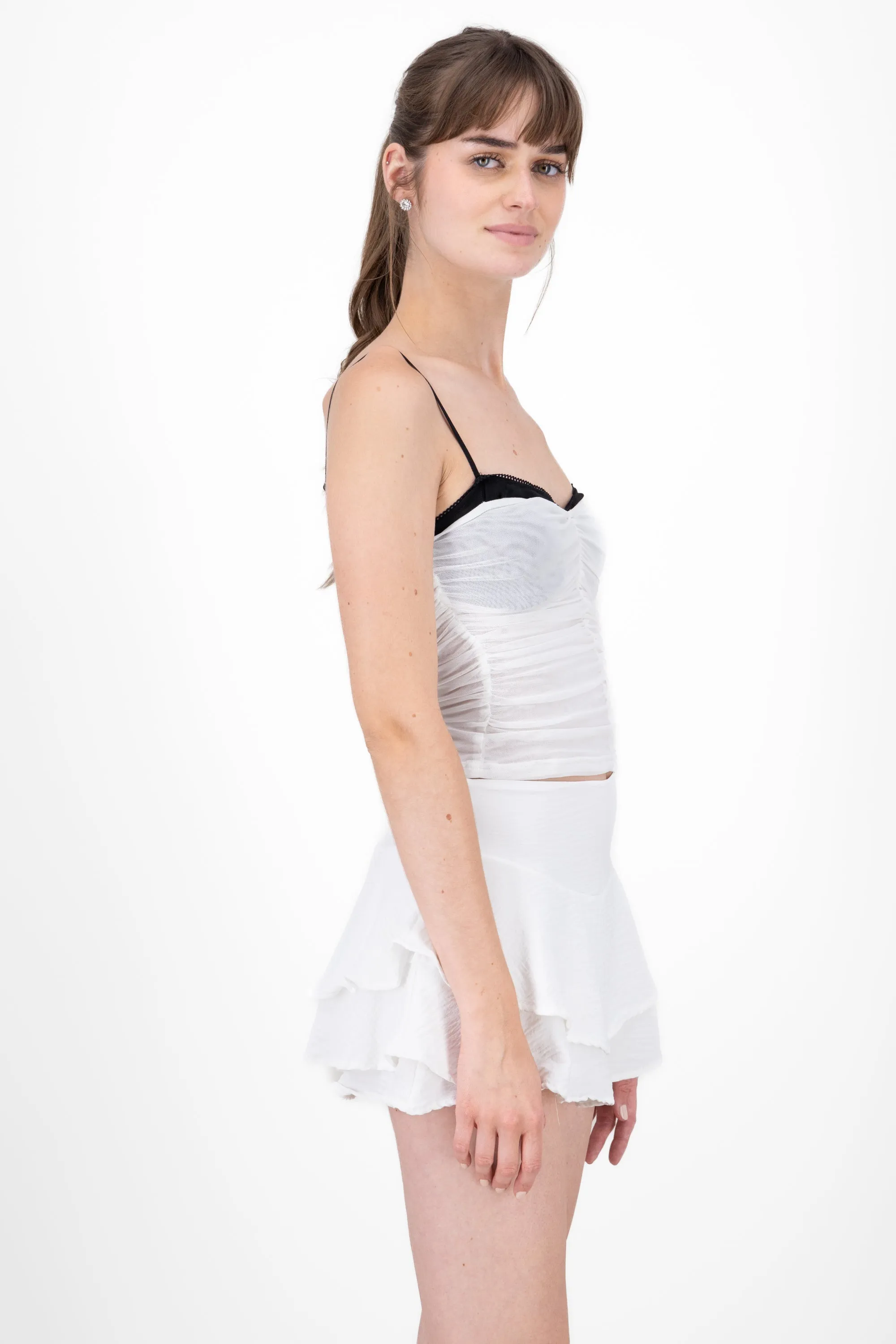 Top contraste de mesh plisado sold by Shasa product image thumbnail 3