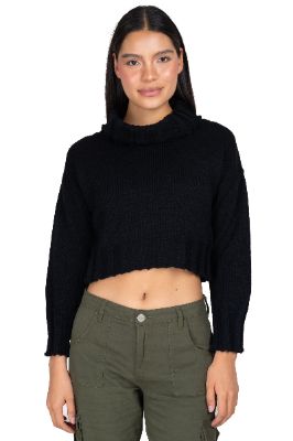 Suéter crop cuello alto manga larga sold by Shasa