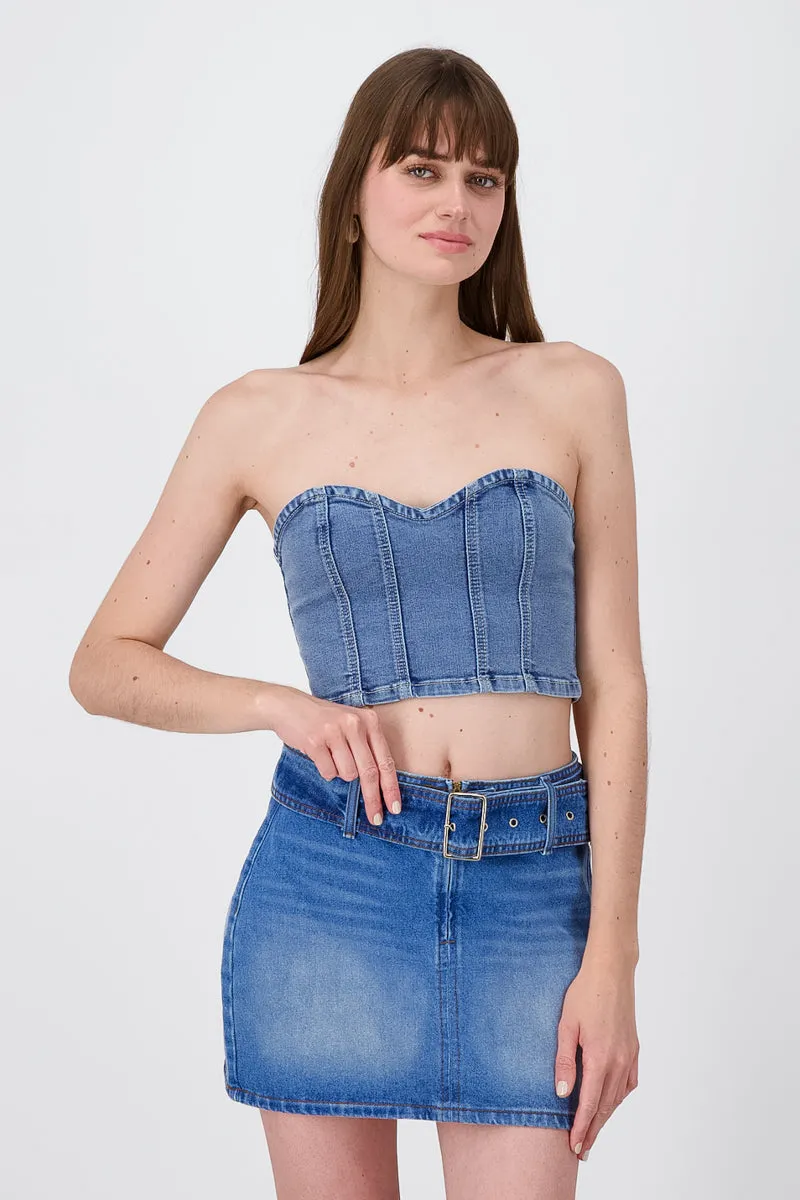 Top Corset Denim sold by Shasa
