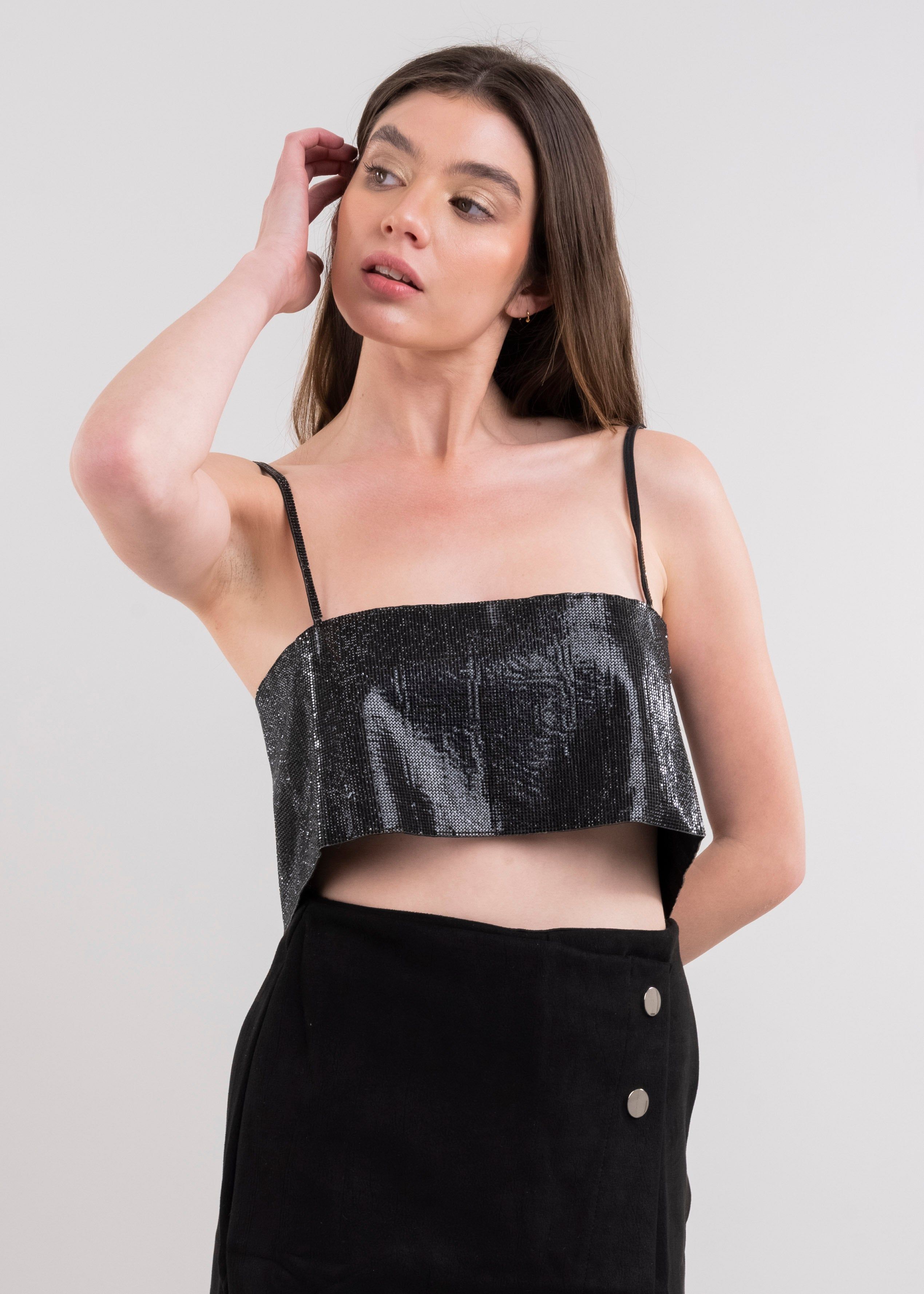 Top crop brillos tirantes sold by Shasa product image thumbnail 4