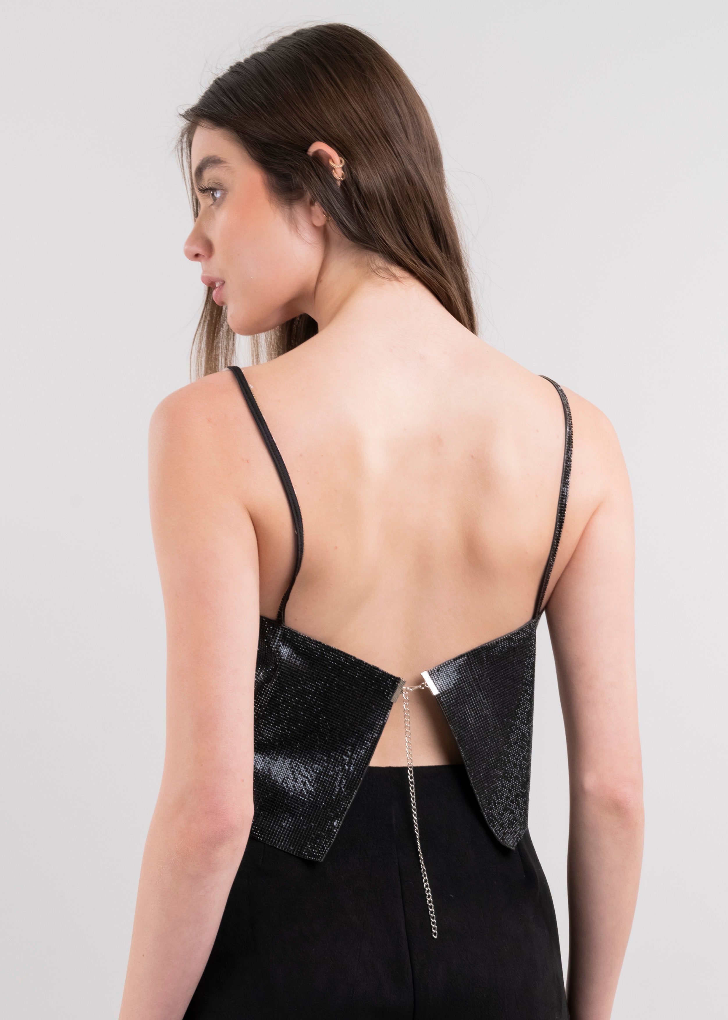 Top crop brillos tirantes sold by Shasa product image thumbnail 3