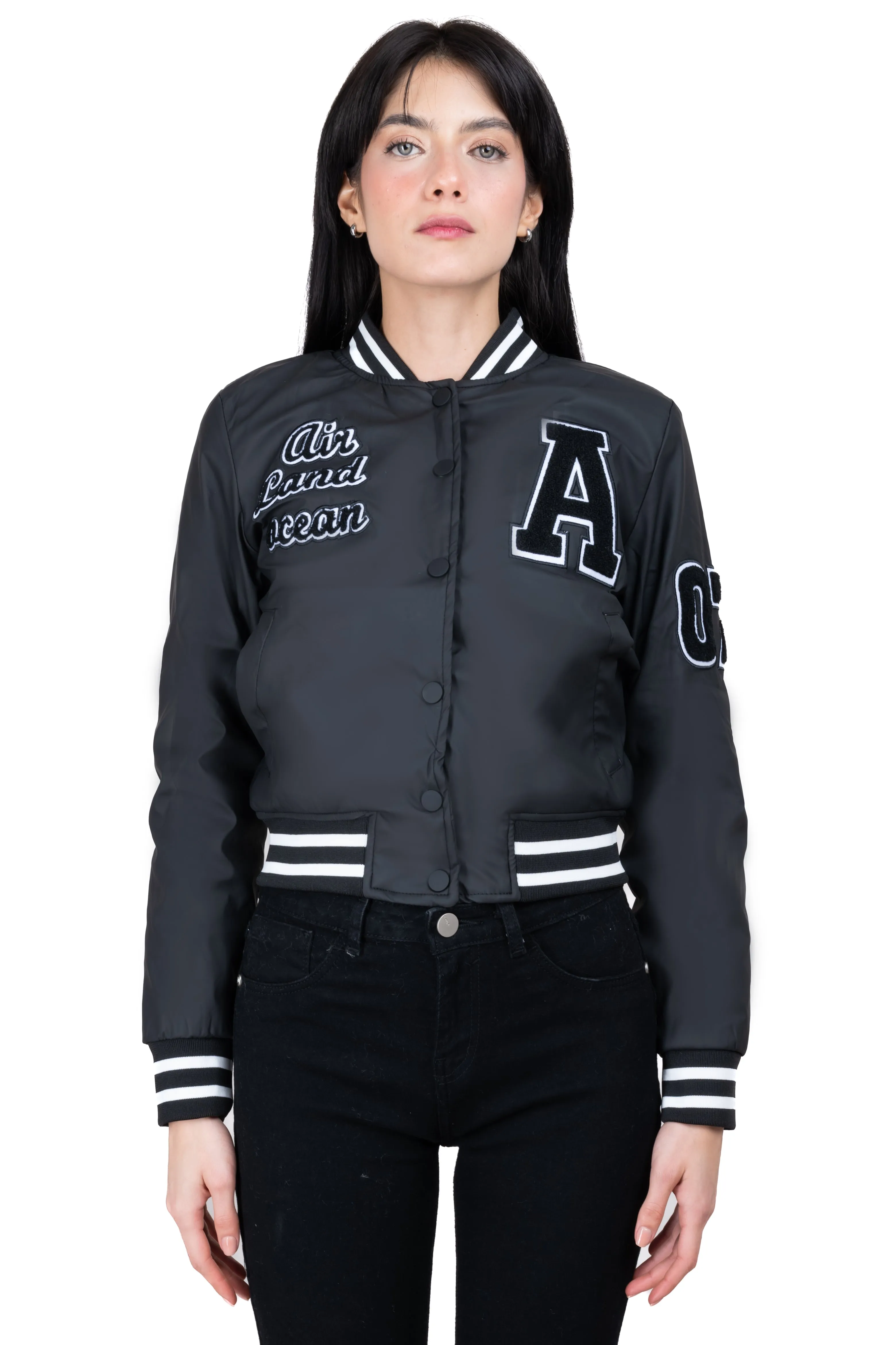 Chamarra bomber parches texto sold by Shasa product image thumbnail 2