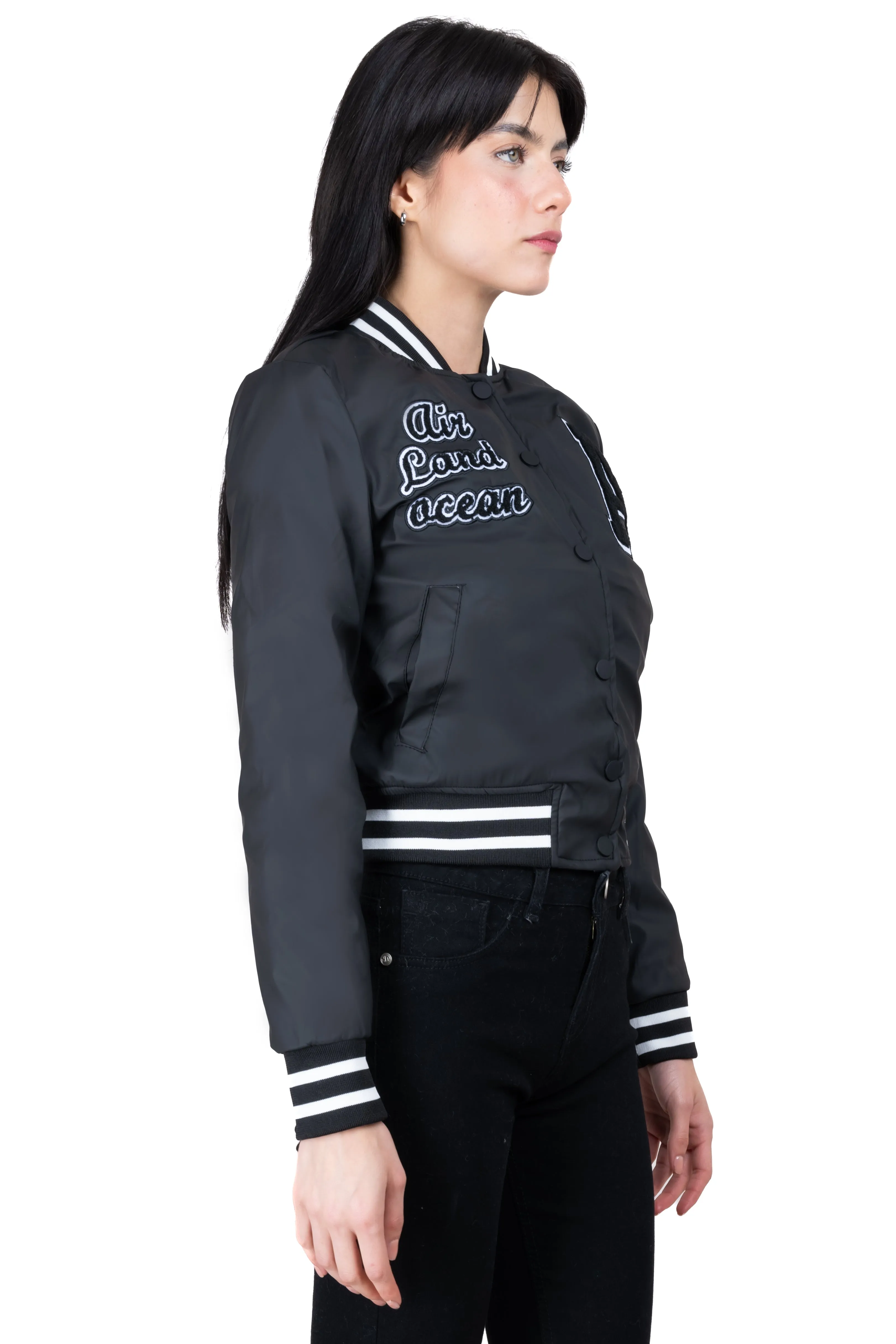 Chamarra bomber parches texto sold by Shasa product image thumbnail 3