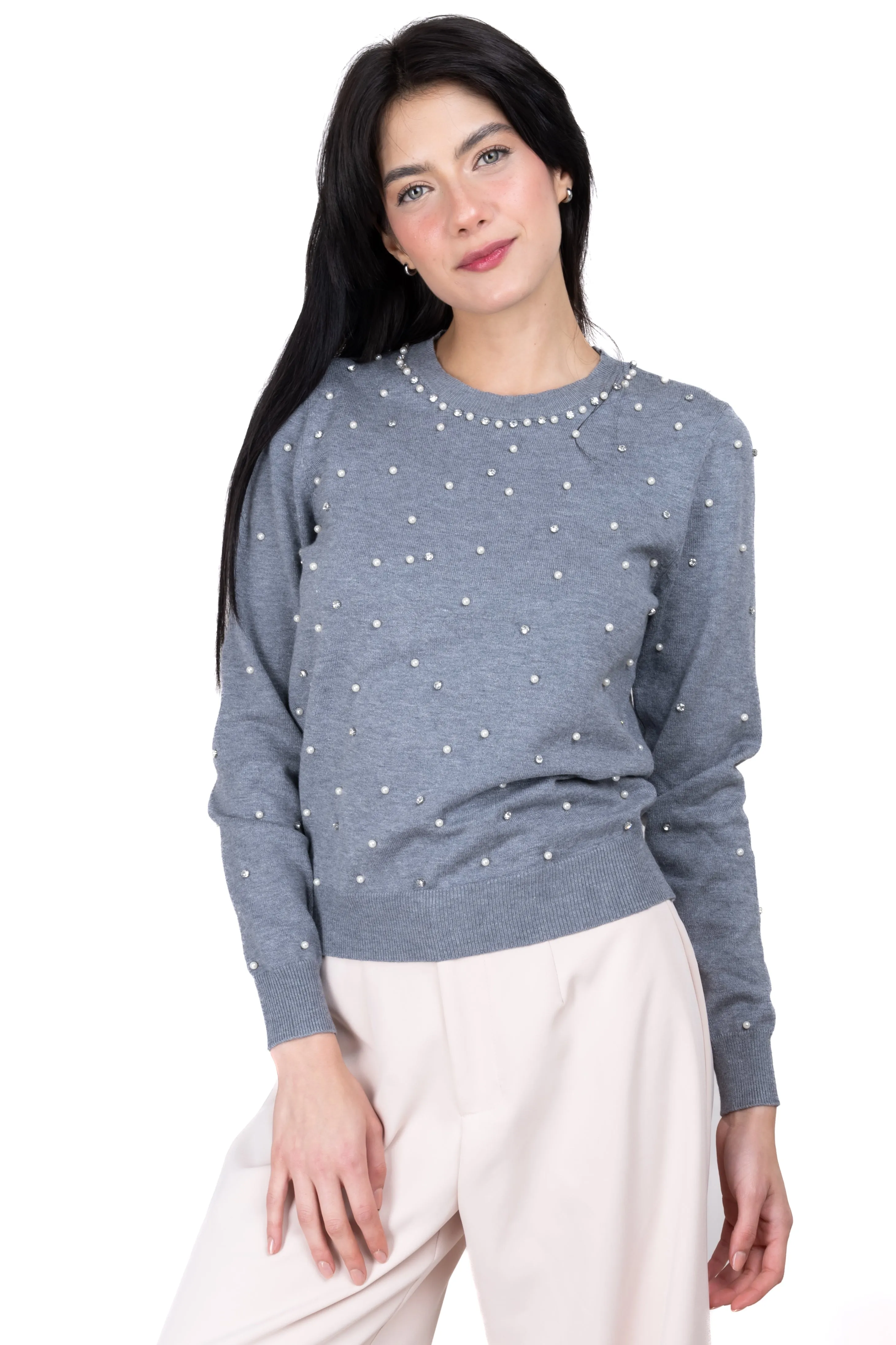 Sueter tejido detalle brillos sold by Shasa