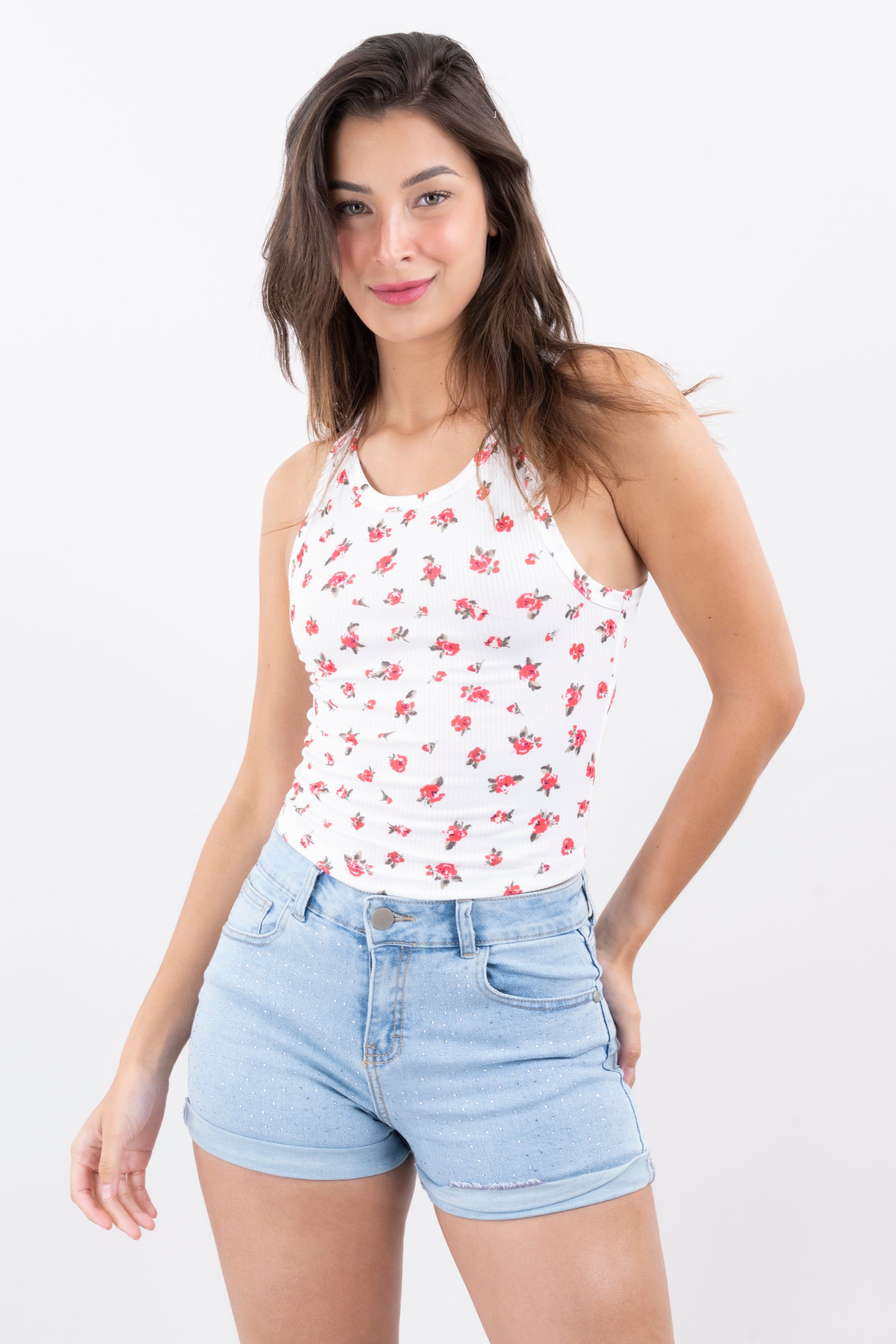 Top acanalado flores sold by Shasa