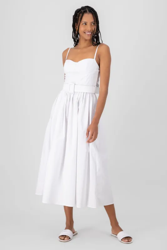 Vestido midi con copa y cinturon Hypsters sold by Shasa