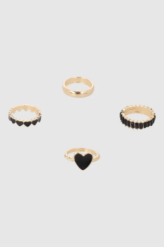 SET 4 ANILLOS CORAZONES sold by Shasa
