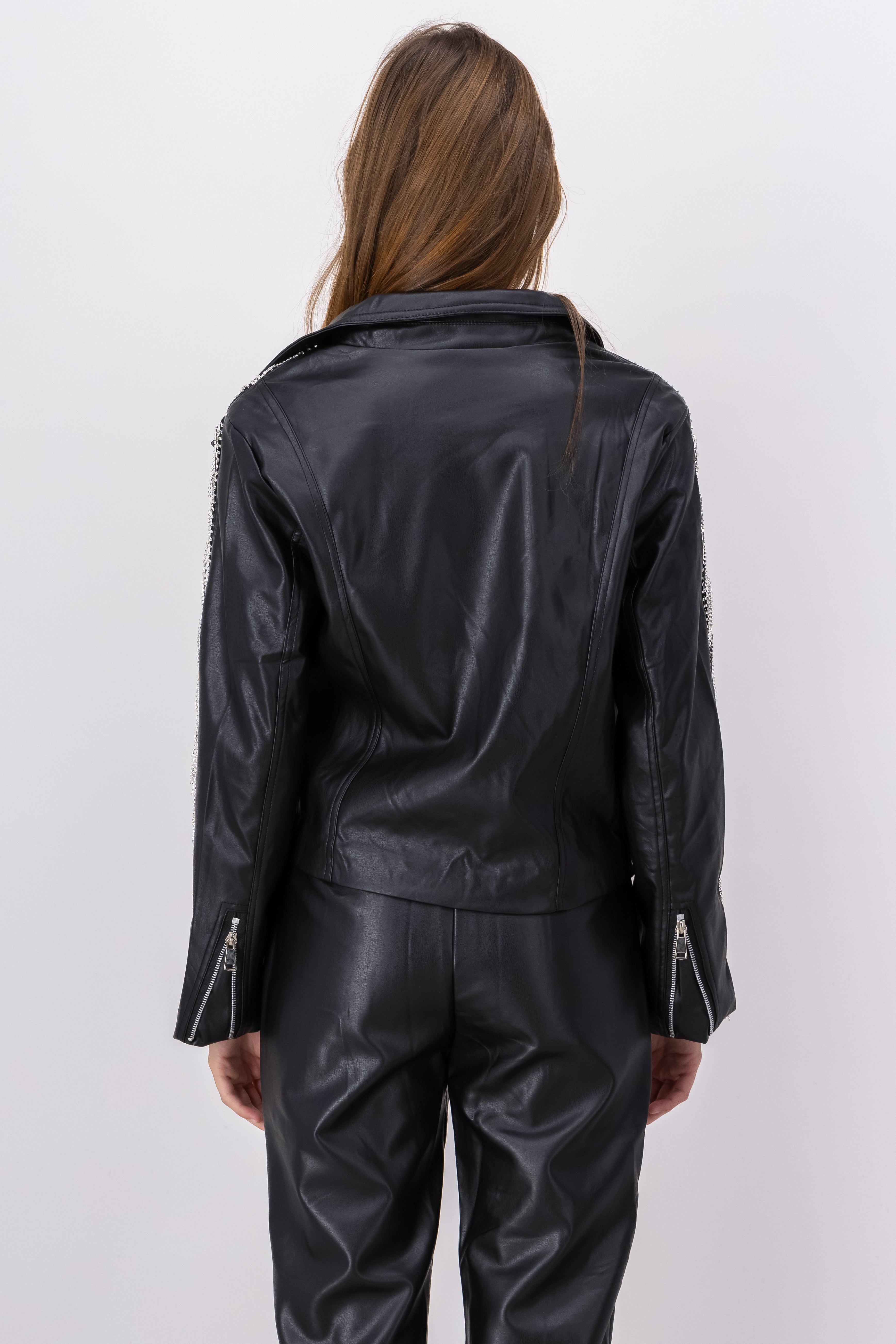 Chamarra biker flecos brillos mangas sold by Shasa product image thumbnail 4