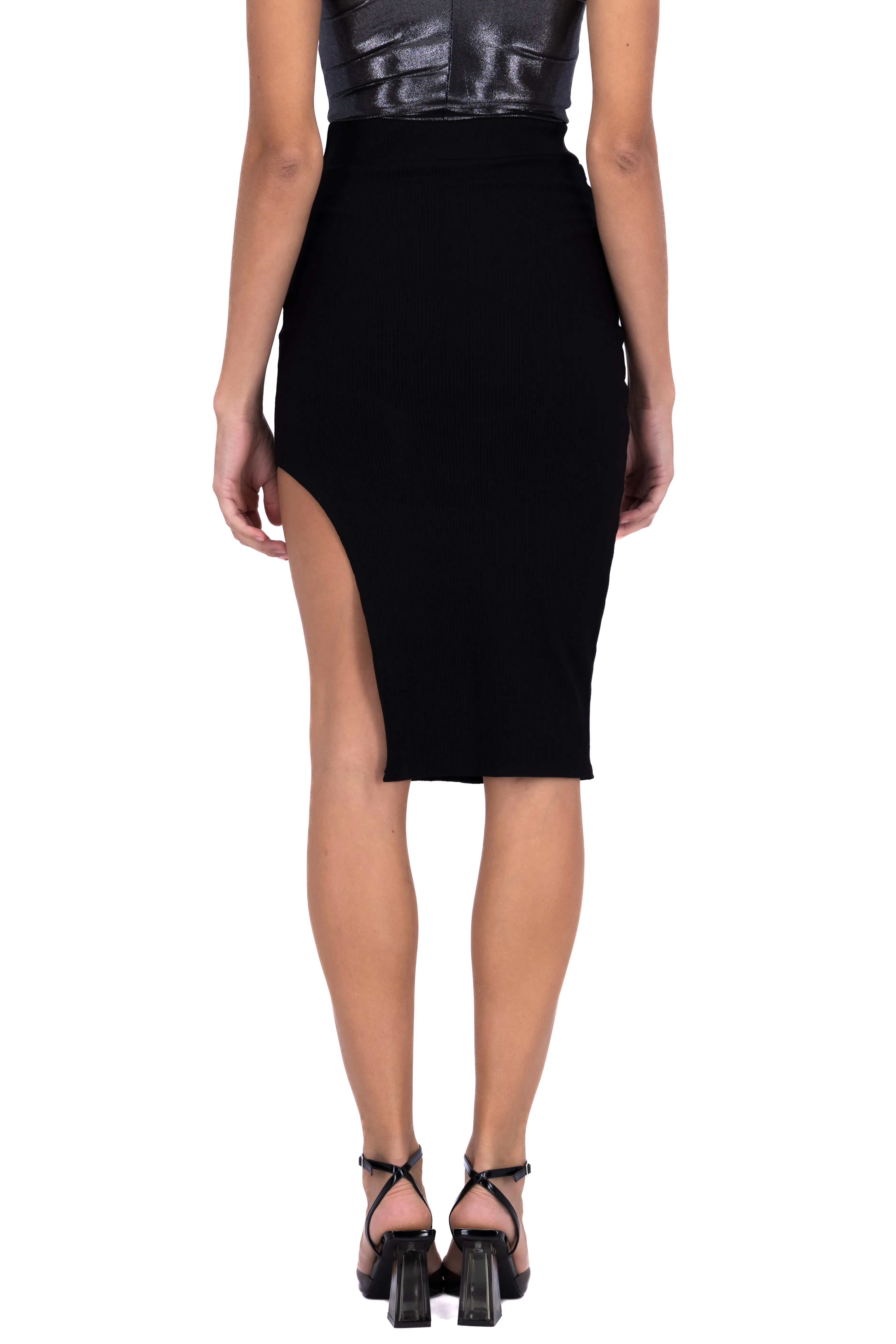 Falda midi acanalada abertura sold by Shasa product image thumbnail 4