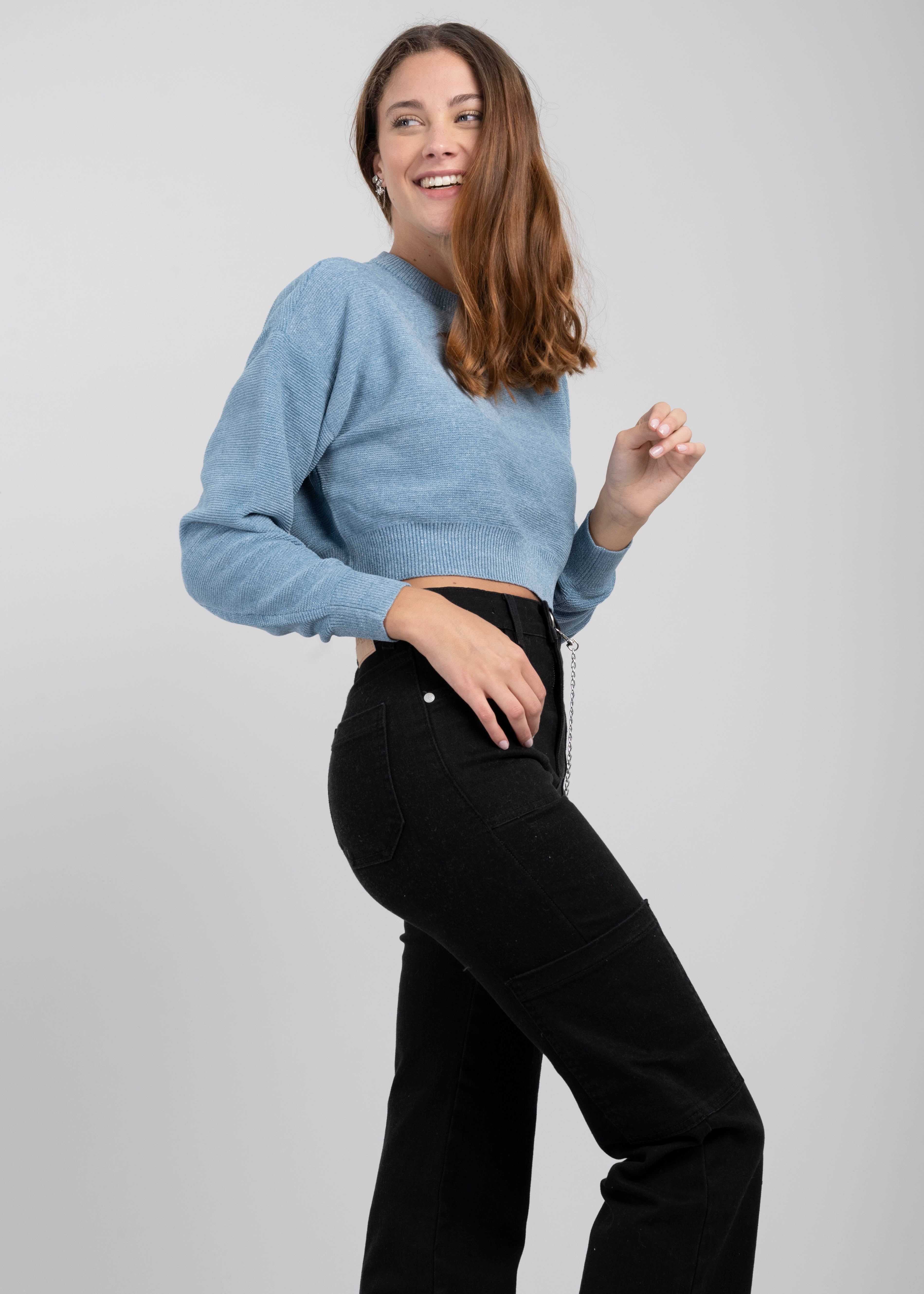 Suéter crop manga larga sold by Shasa product image thumbnail 3