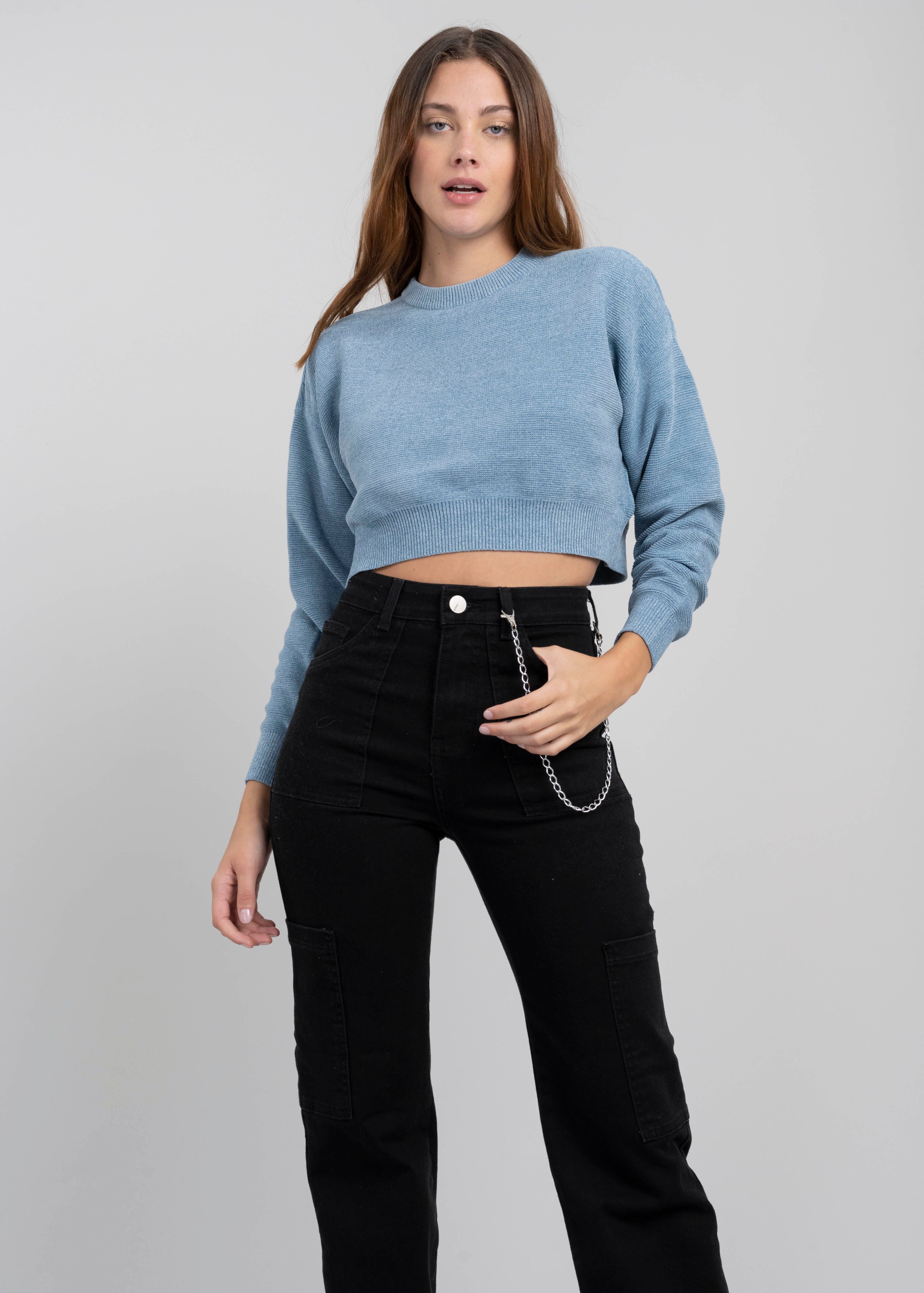 Suéter crop manga larga sold by Shasa product image thumbnail 2