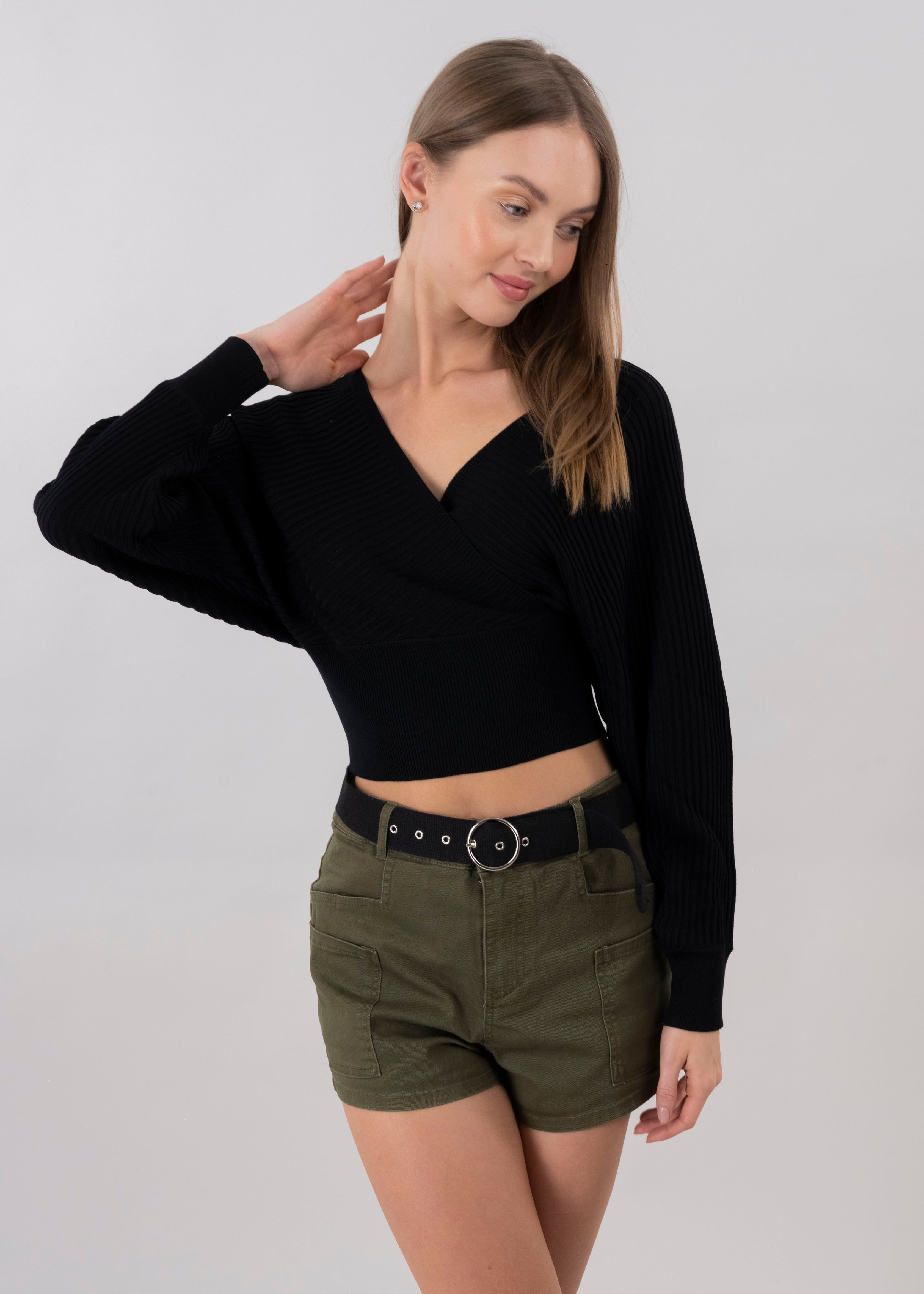 Top cruzado acanalado sold by Shasa