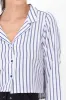 Camisa crop manga larga detalle rayas sold by Shasa