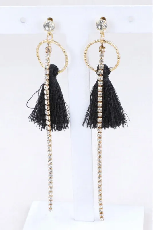 Aretes Circulo Tassel Color sold by Shasa