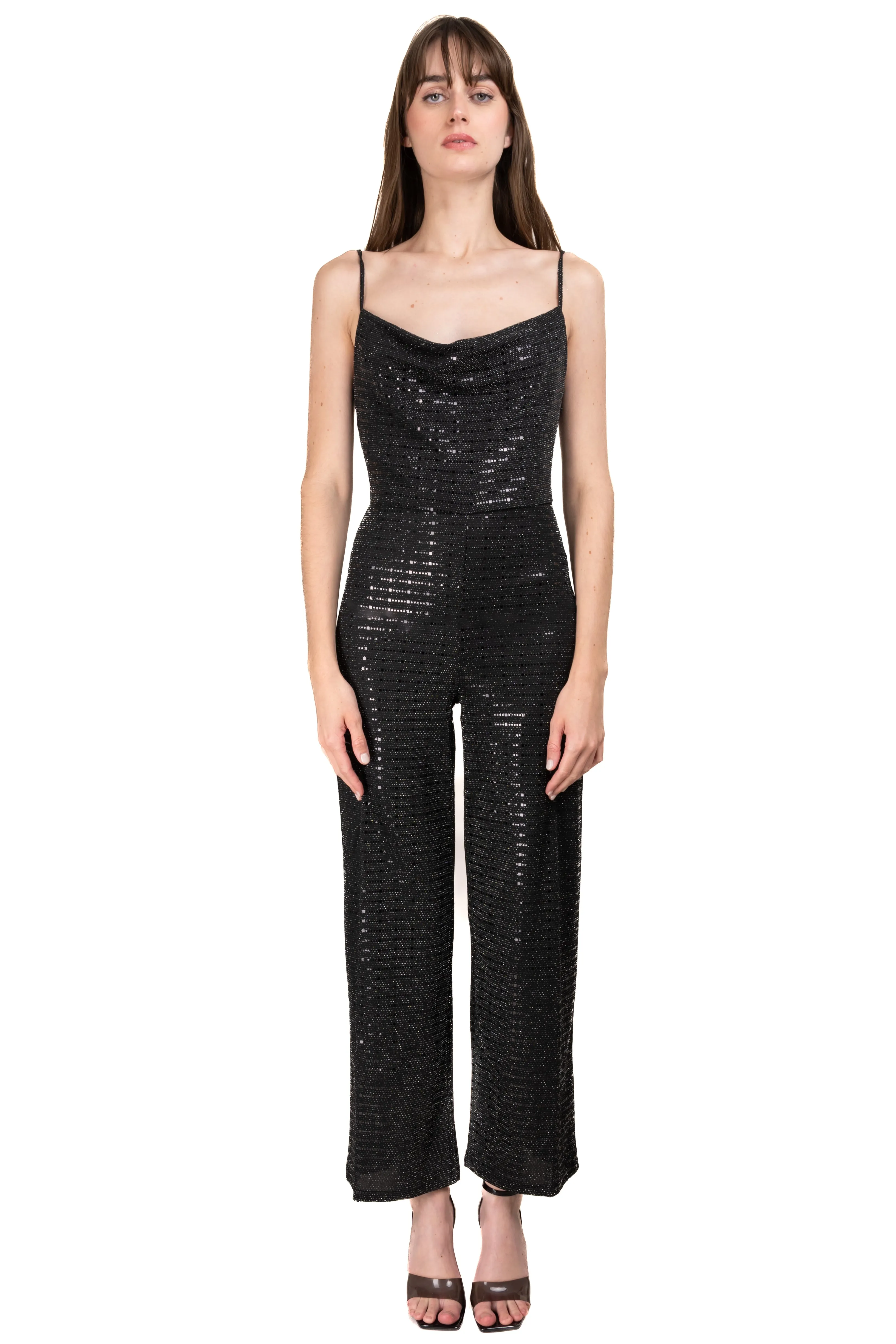 Jumpsuit cuello drapeado brillos sold by Shasa product image thumbnail 2