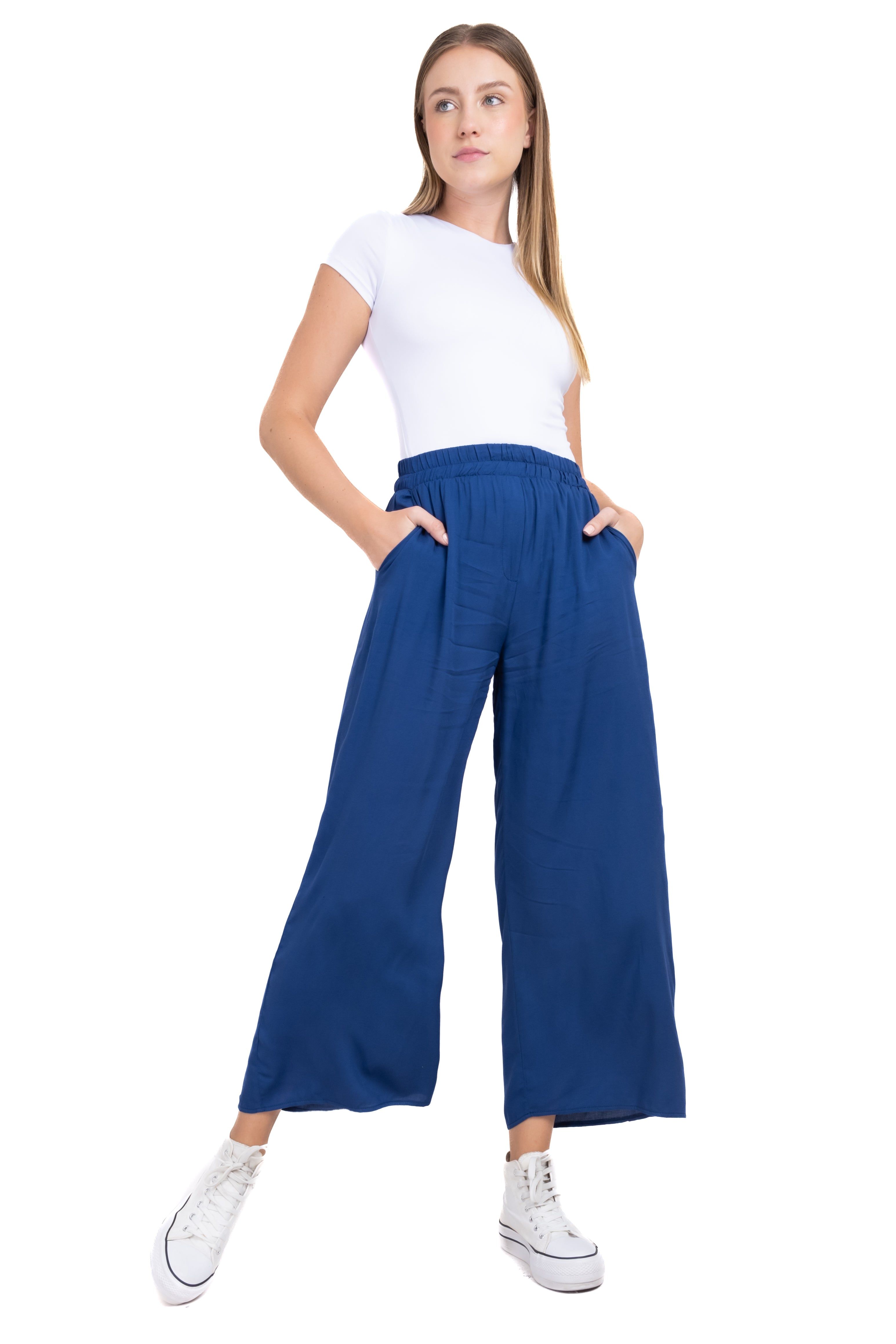 Pantalón Wide Leg Cintura Alta Fruncida sold by Shasa product image thumbnail 2