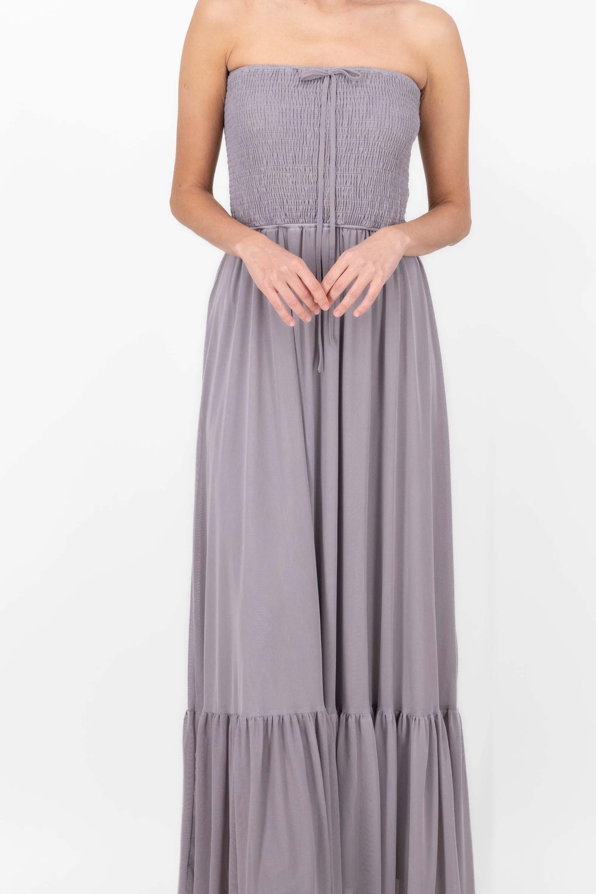 Maxi vestido strapless mesh sold by Shasa product image thumbnail 5